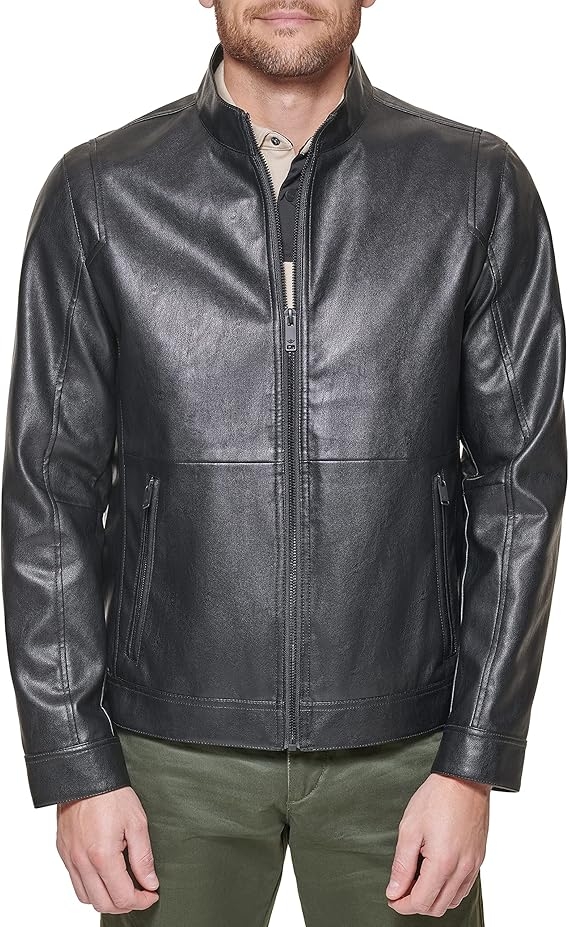Men's Leather Racer Jacket